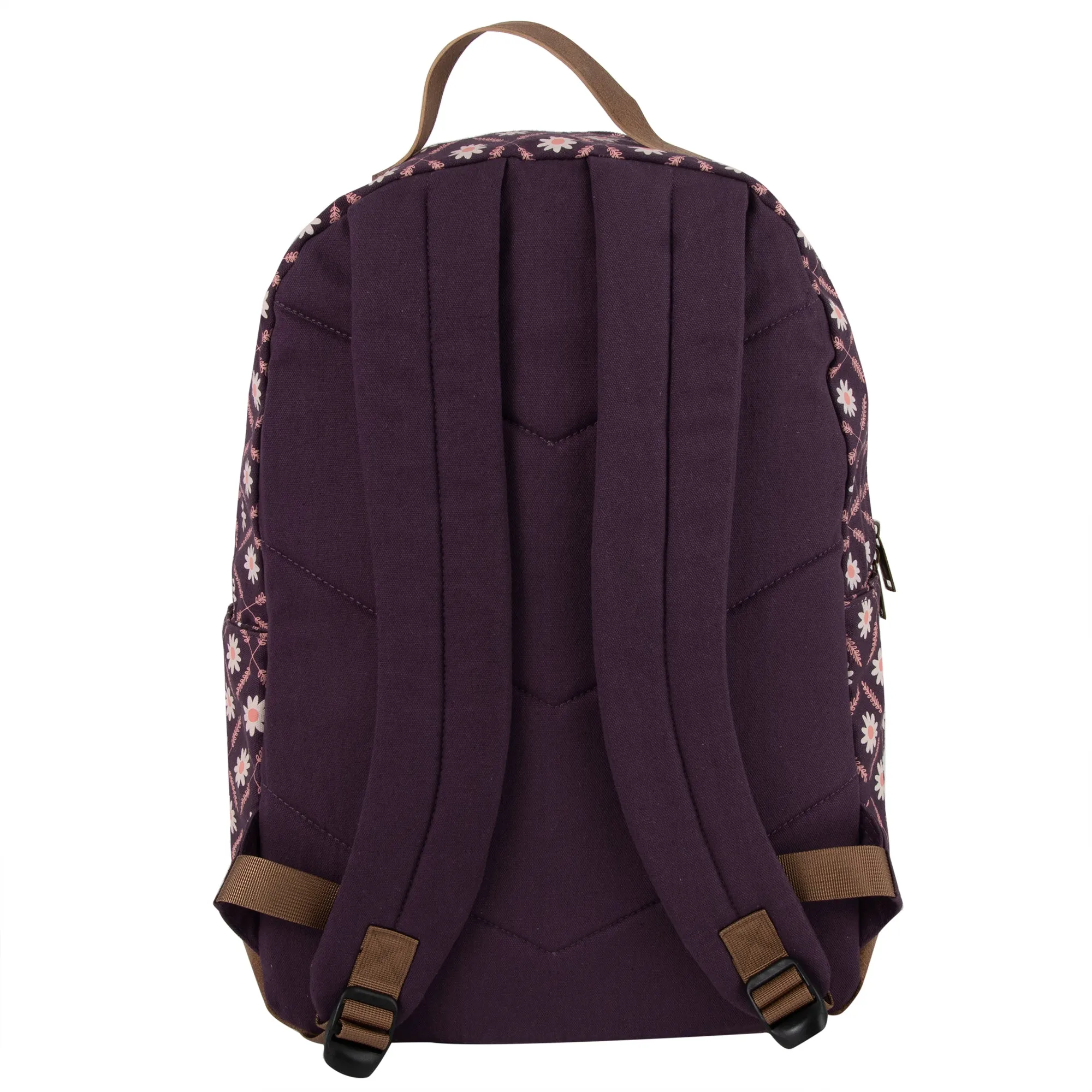 17-Inch Cotton Printed Diamond Backpack w Laptop Section - 2 Colors