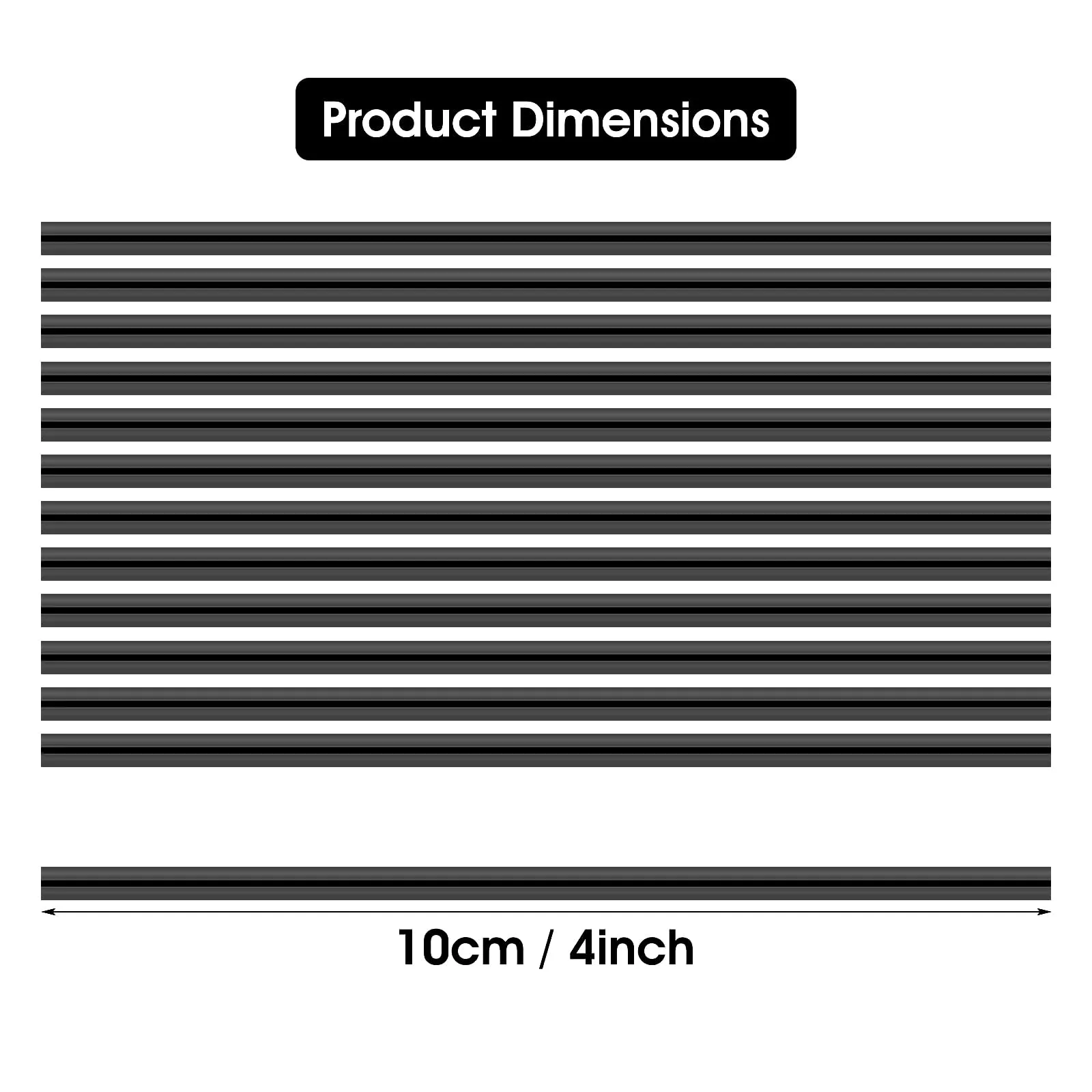Abeillo 1500 Metallic Twist Ties for Bags, 4 Inches Plastic Twist Ties Reusable Bread Ties Cord Twist Ties for Candy Bags, Coffee Bags, Cake Pops, Party Favor Treat Supplies (Black) Black