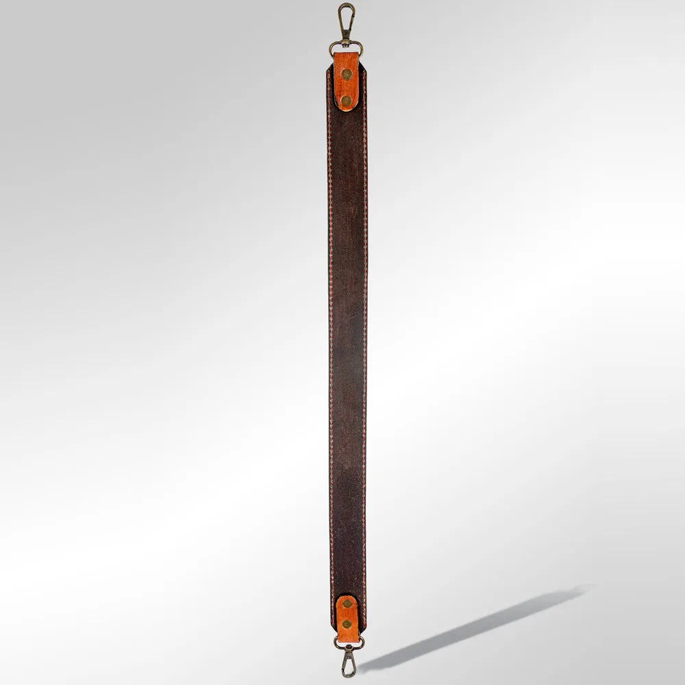 American Darling ADBT108-48 Hand Tooled Genuine Leather Crossbody Handle Strap For Bags