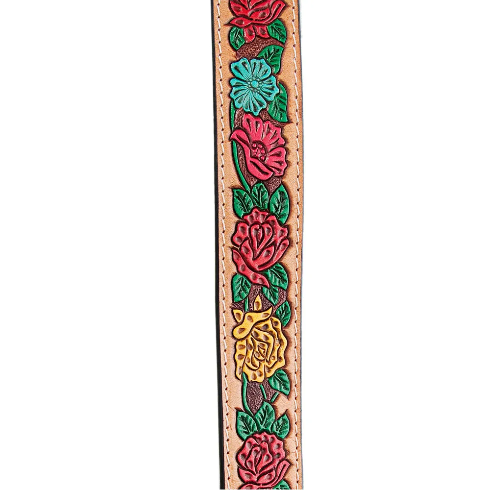 American Darling ADSTF136 Hand Tooled Genuine Leather Crossbody Handle Strap For Bags