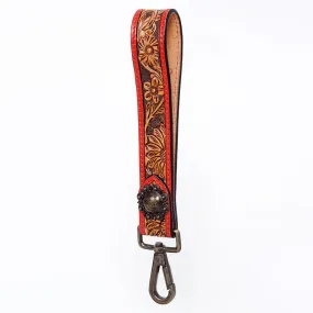 American Darling ADWSF103 Hand Tooled Genuine Leather Handle Strap For Wristlet Bags