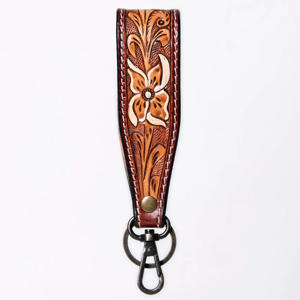American Darling ADWSF126E Hand Tooled Genuine Leather Handle Strap For Wristlet Bags