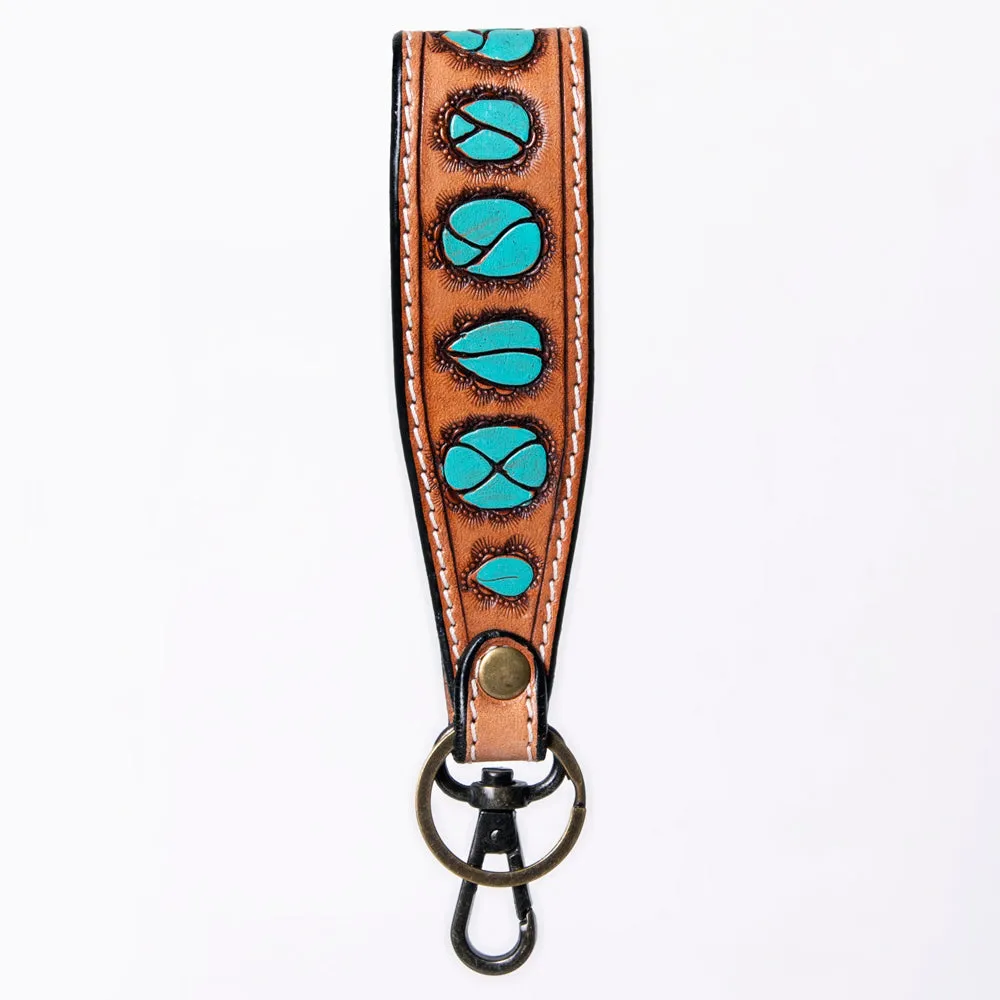American Darling ADWSF126O Hand Tooled Genuine Leather Handle Strap For Wristlet Bags