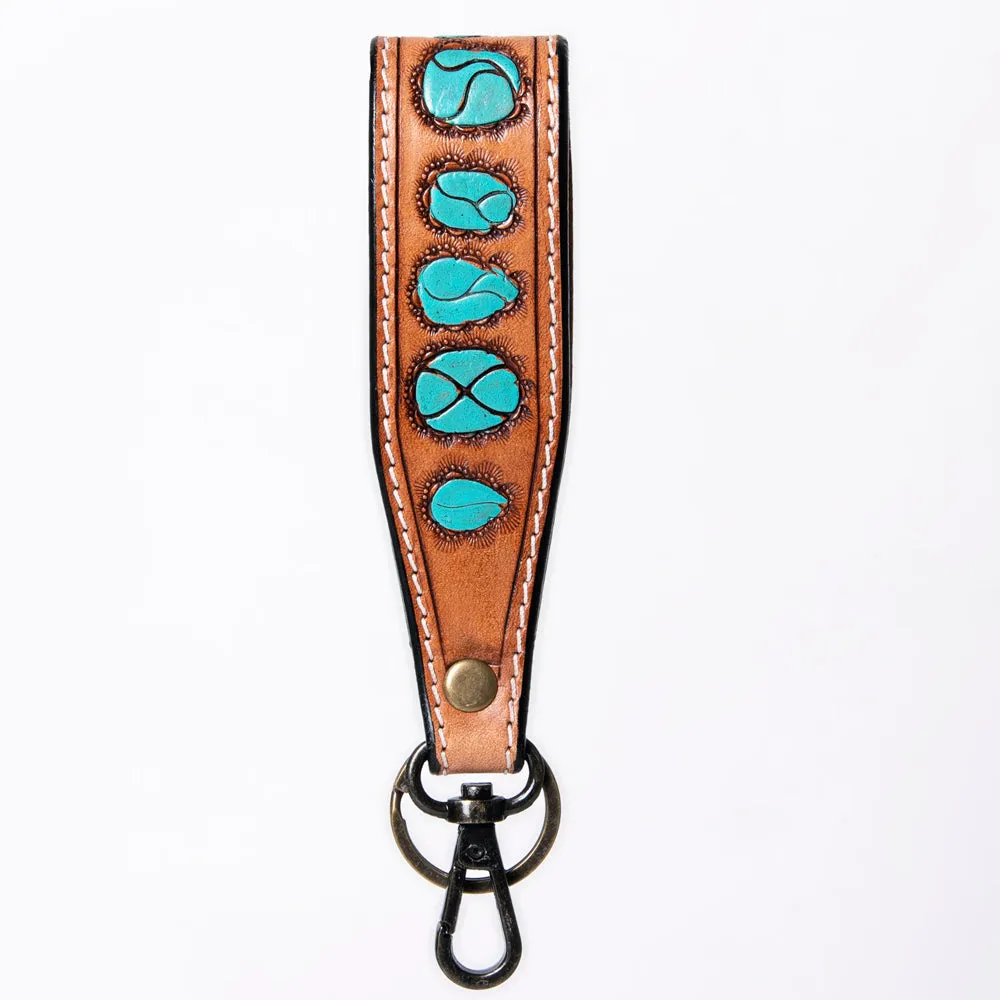 American Darling ADWSF126O Hand Tooled Genuine Leather Handle Strap For Wristlet Bags