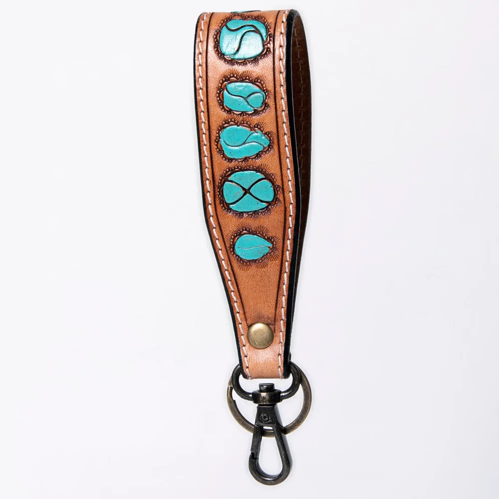 American Darling ADWSF126O Hand Tooled Genuine Leather Handle Strap For Wristlet Bags