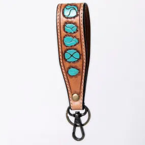 American Darling ADWSF126O Hand Tooled Genuine Leather Handle Strap For Wristlet Bags