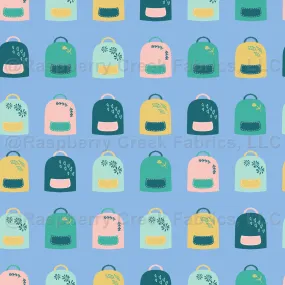 Backpacks - Cute rucksacks for back to school on mint blue (part of the "Off to school we go" collection)