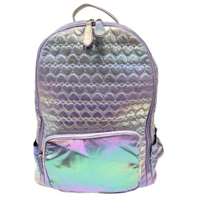 Bari Lynn Lilac Embossed Heart Backpack