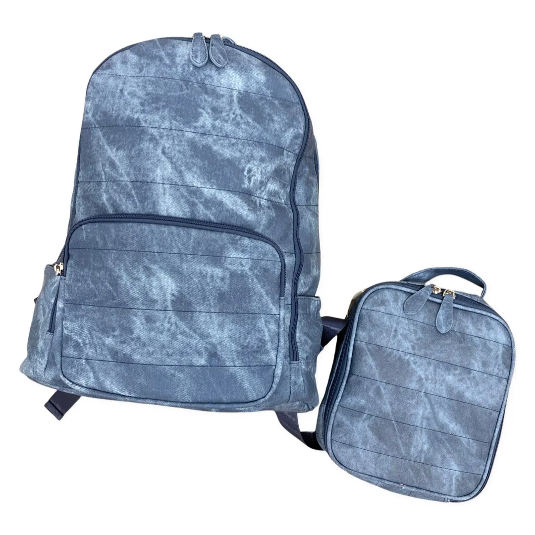 Bari Lynn Navy Tie Dye Backpack