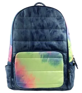 Bari Lynn Neon Tie Denim Dye Backpack