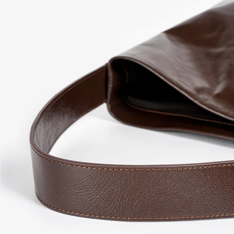 BeauToday Oil-axed Leather Large Capacity Casual Tote Bag for Women