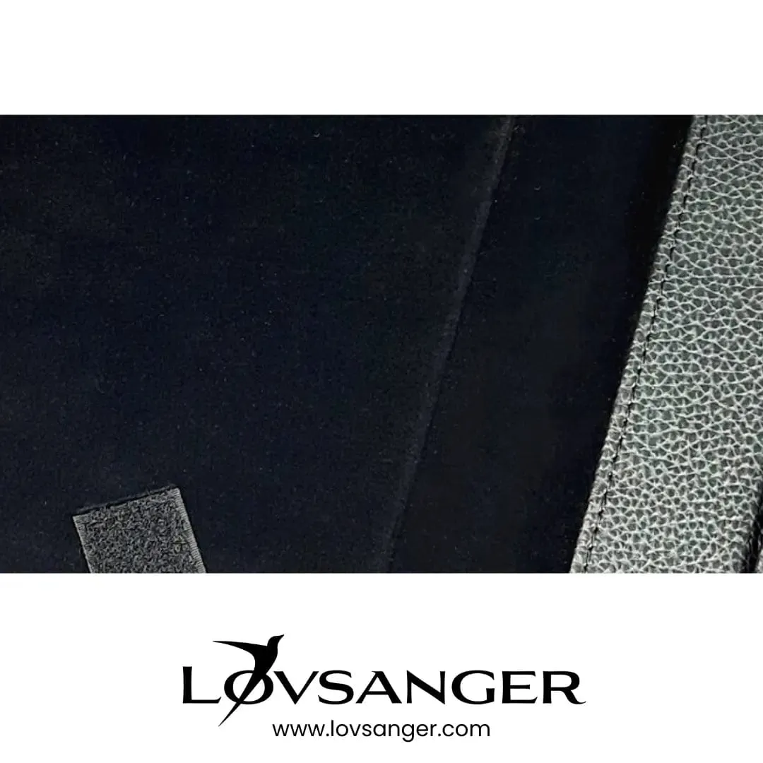 Black Vegan Leather Mobile Workstation Laptop Bag