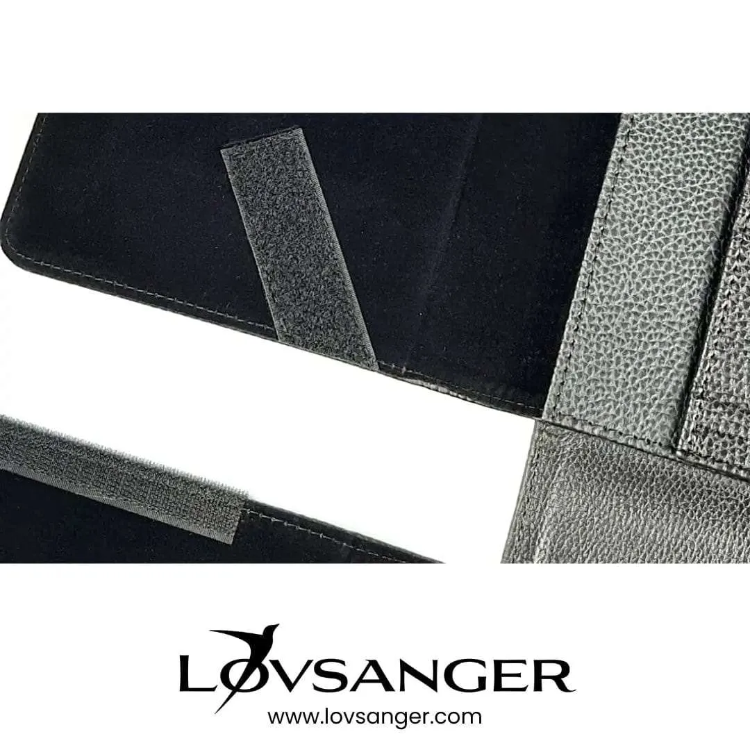 Black Vegan Leather Mobile Workstation Laptop Bag