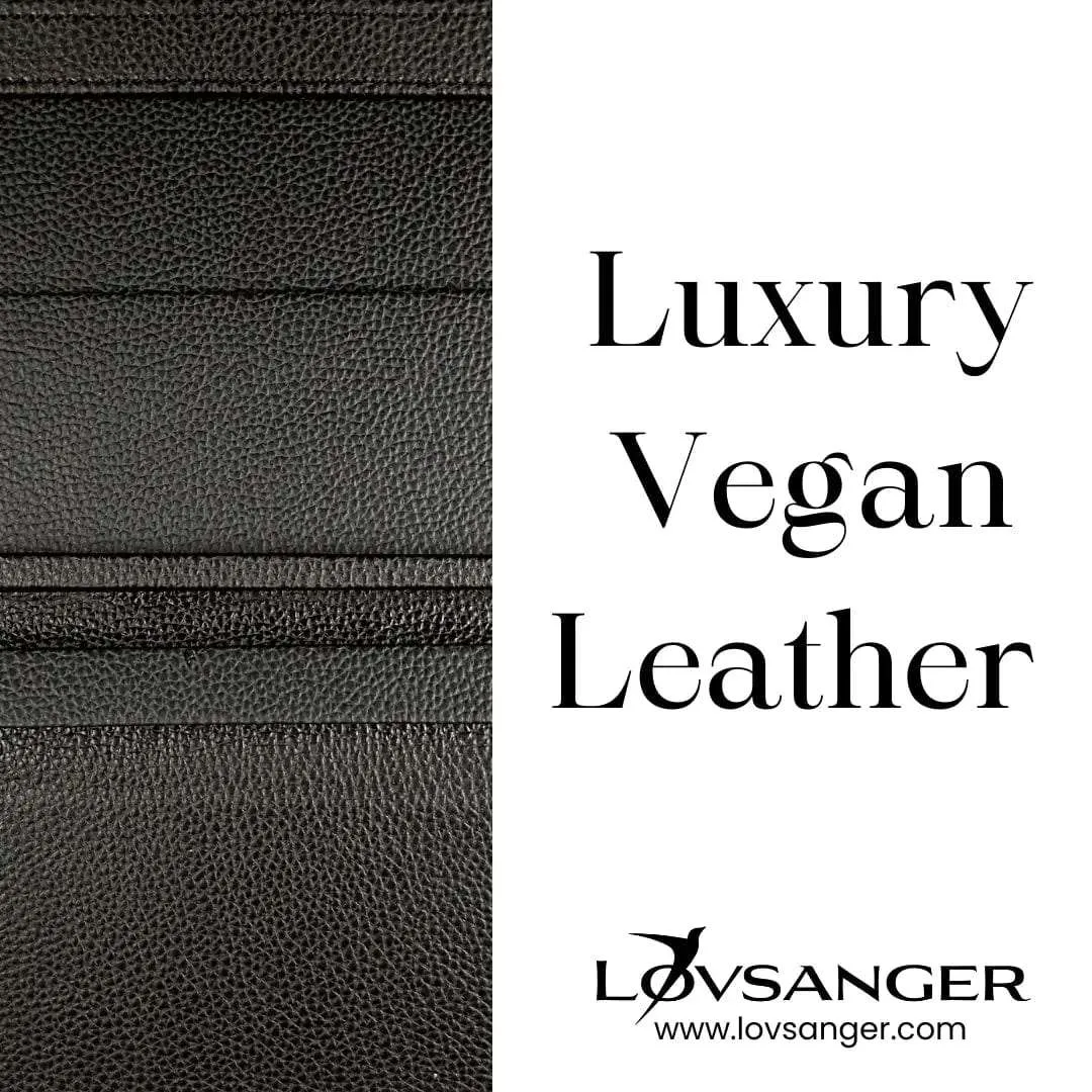 Black Vegan Leather Mobile Workstation Laptop Bag