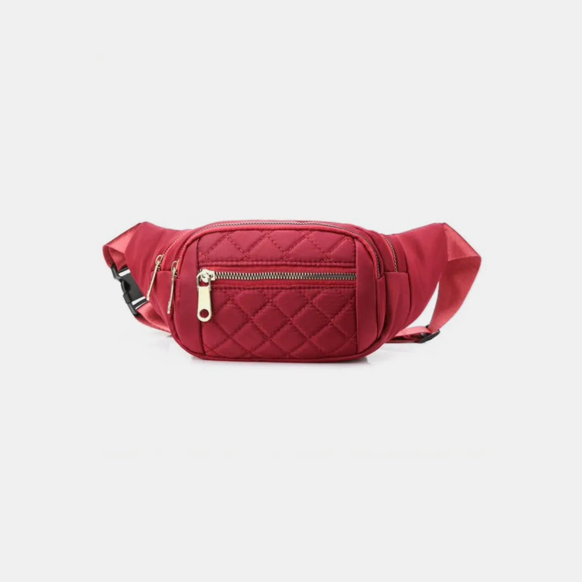 Bri Quilted Multi Pocket Waist Belt Bag Sling Bag