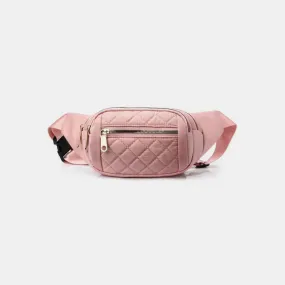 Bri Quilted Multi Pocket Waist Belt Bag Sling Bag
