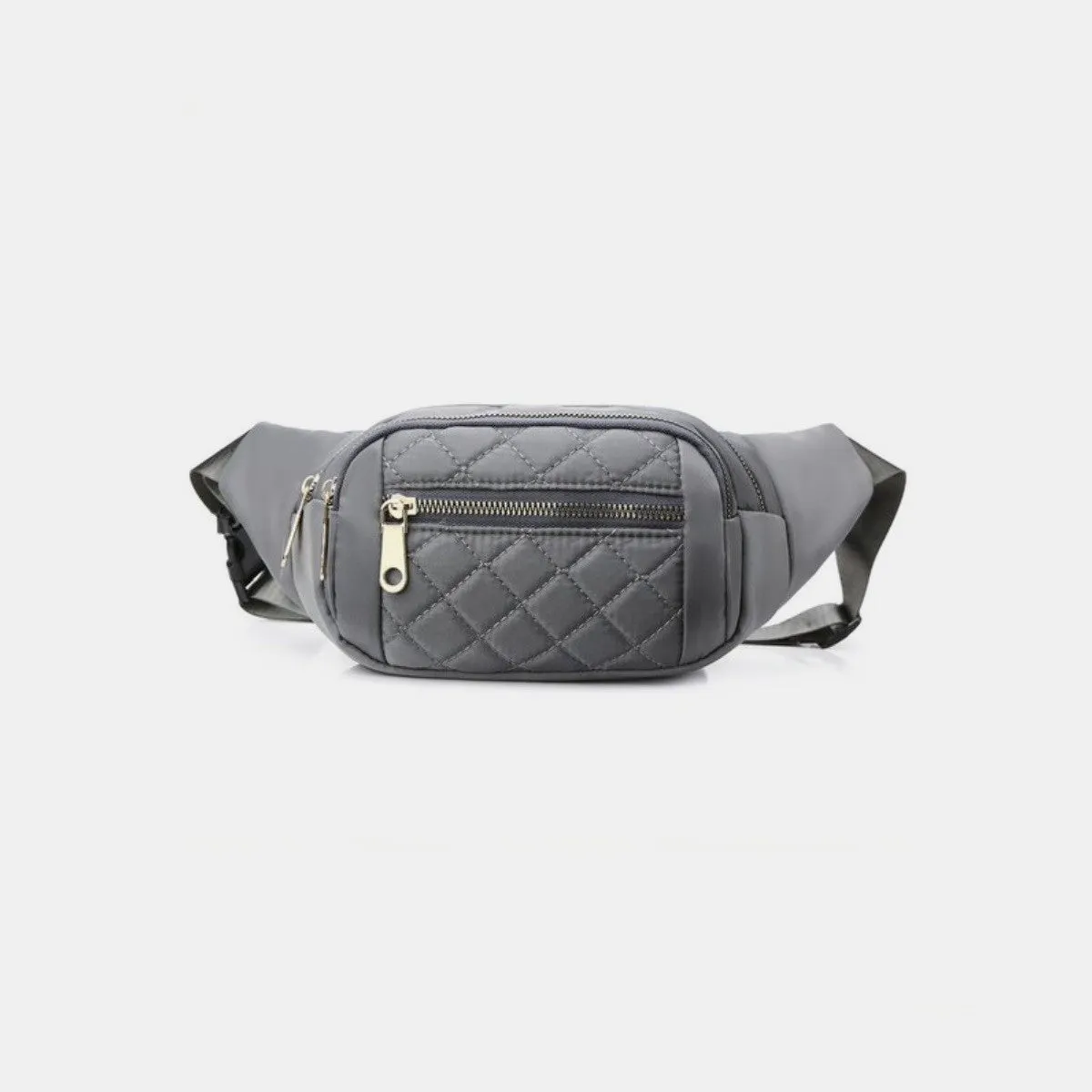 Bri Quilted Multi Pocket Waist Belt Bag Sling Bag