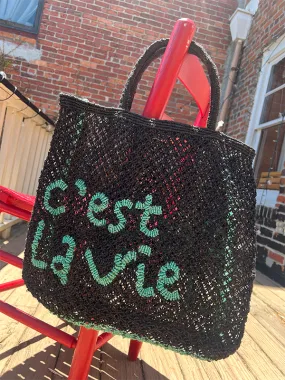 C'est La Vie Tote: Blue/Aqua