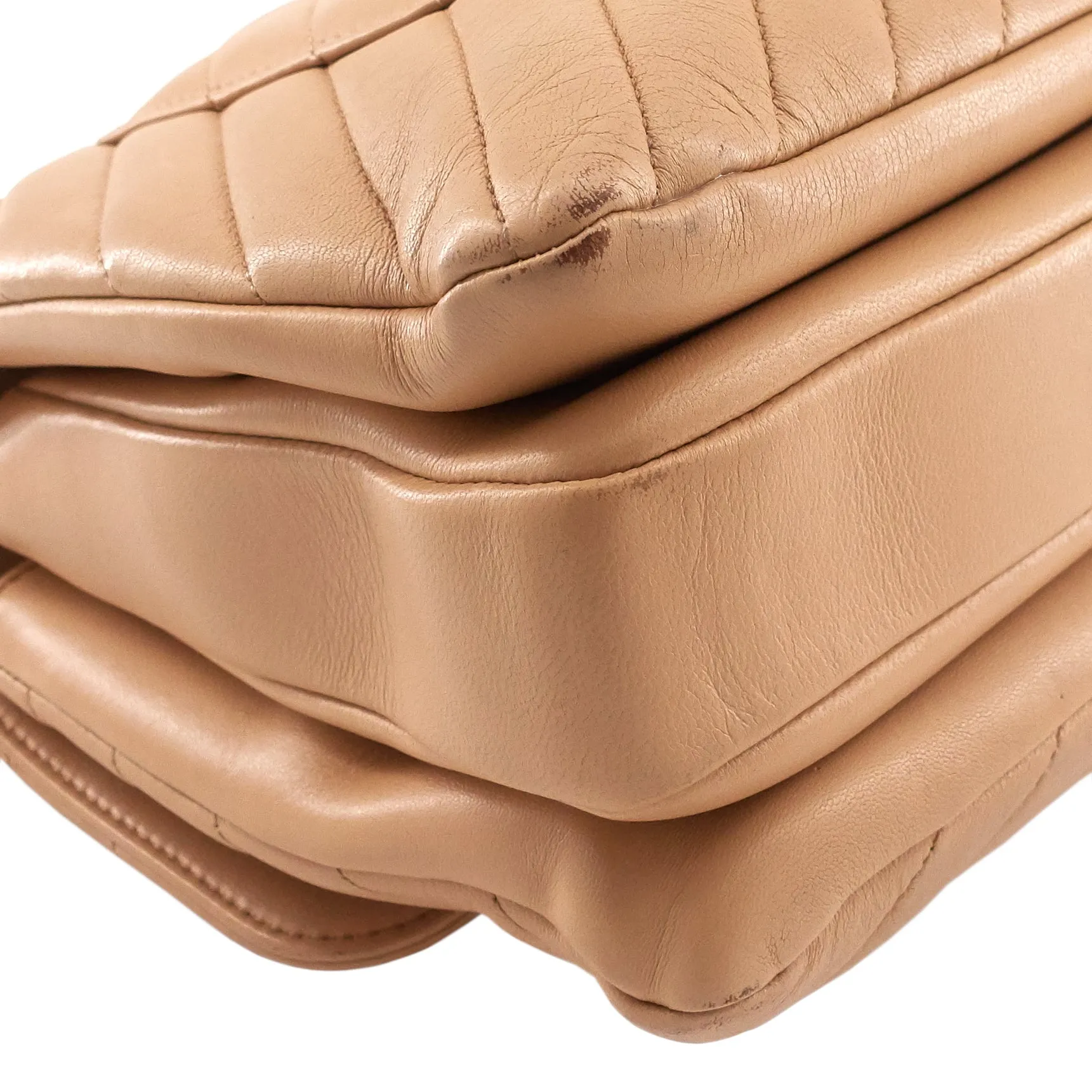 CHANEL Trendy CC Chevron Medium Top Handle Leather Bag