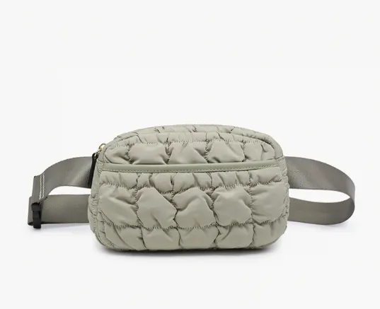 Chrissy Quilted Puffy Belt Bag w/ Nylon Strap