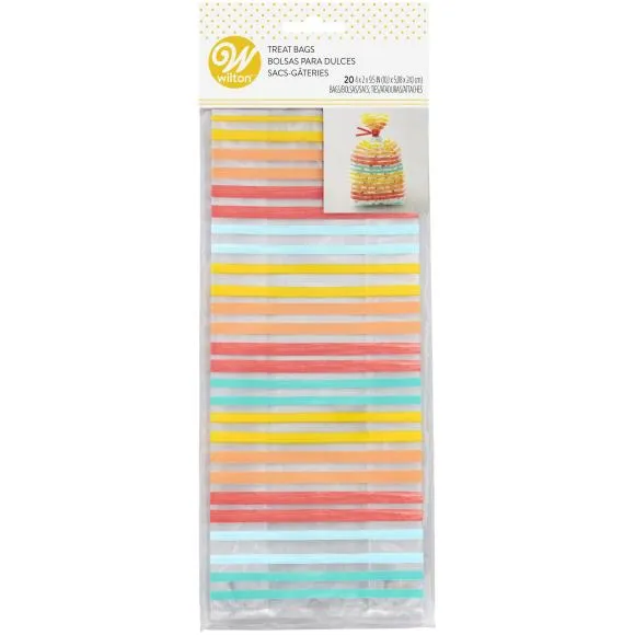 Colorful Striped Treat Bags 19120378