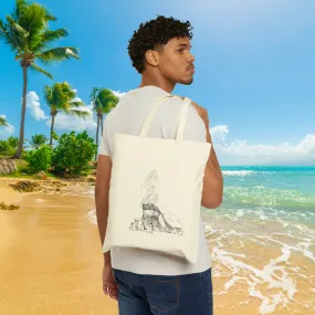 Cotton "Love Mermaid" Canvas Tote Bag. Tote Bag. Reusable Bag, Everyday Use, Mermaid, Birthday Gift, Grocery Bag, Valentines Day