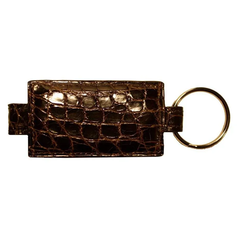 Crocodile Skin Key Fob, Brown