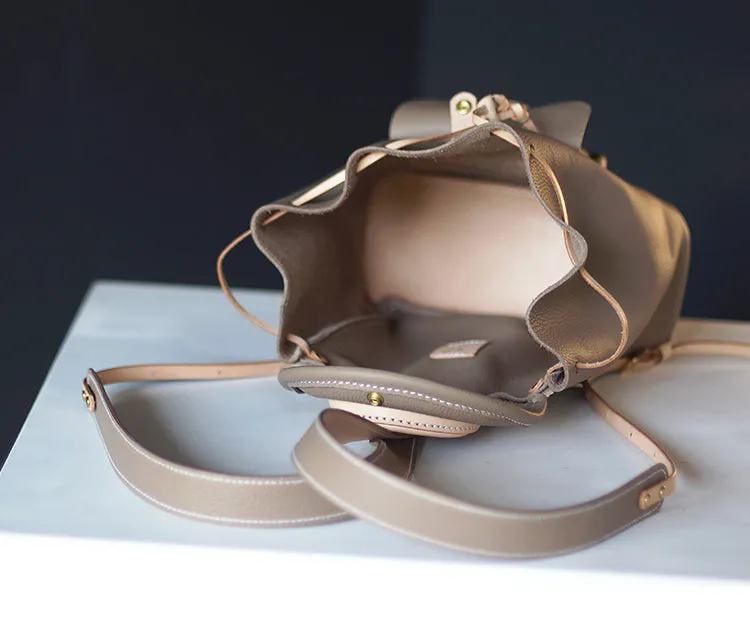 Cute Womens Lleather Rucksack Bag Leather Backpack Purse For Women