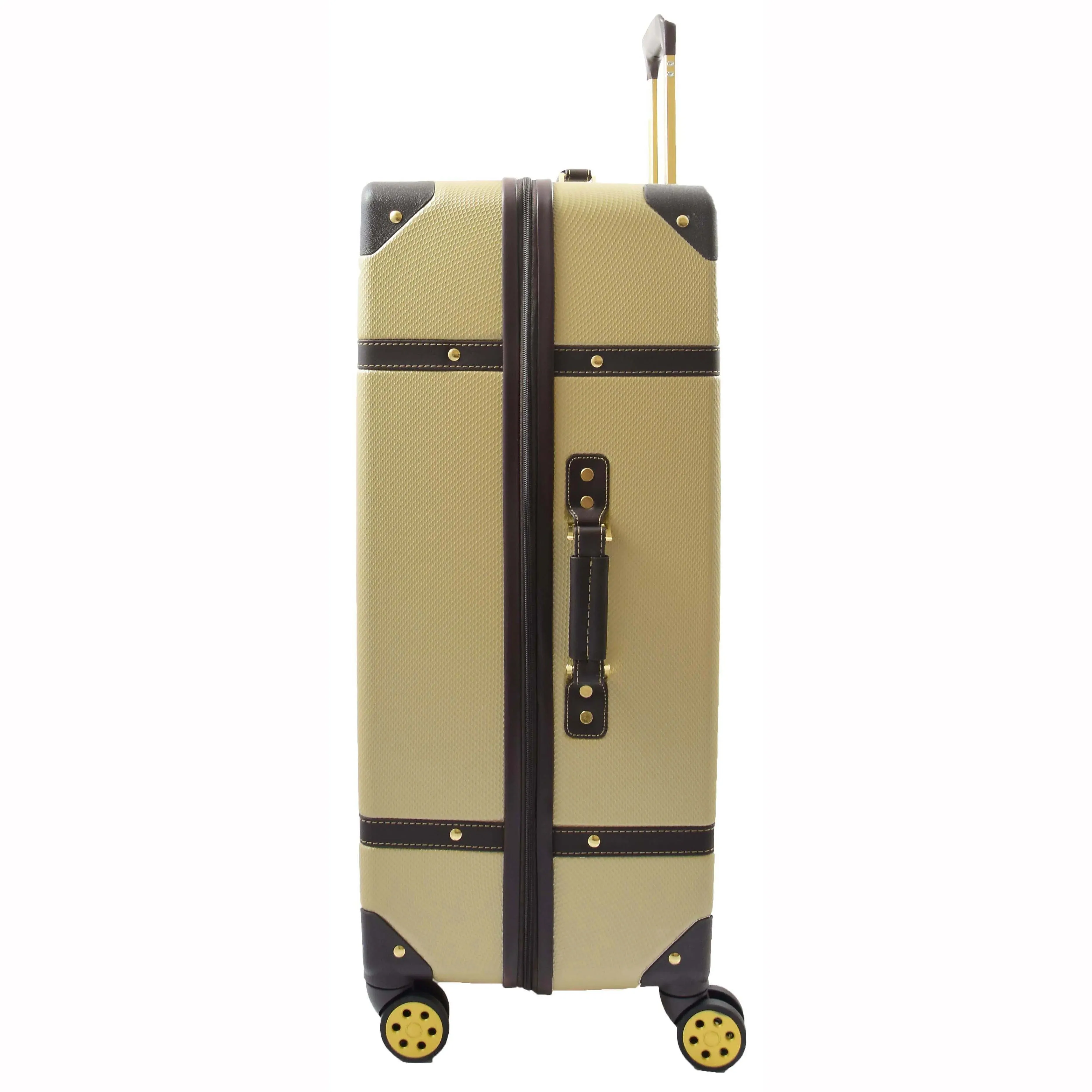 DR515 Travel Luggage with 8 Spinner Wheels Gold