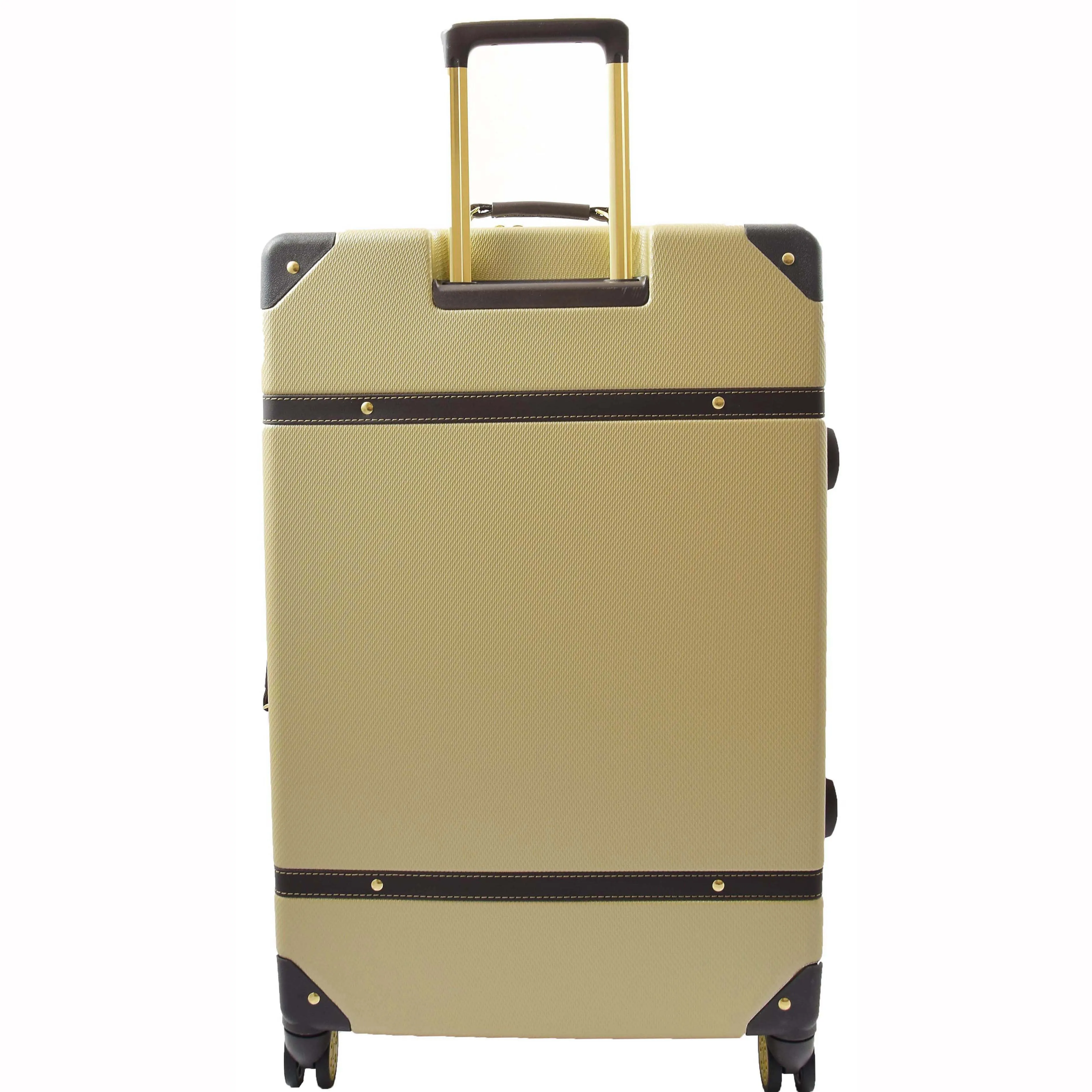 DR515 Travel Luggage with 8 Spinner Wheels Gold