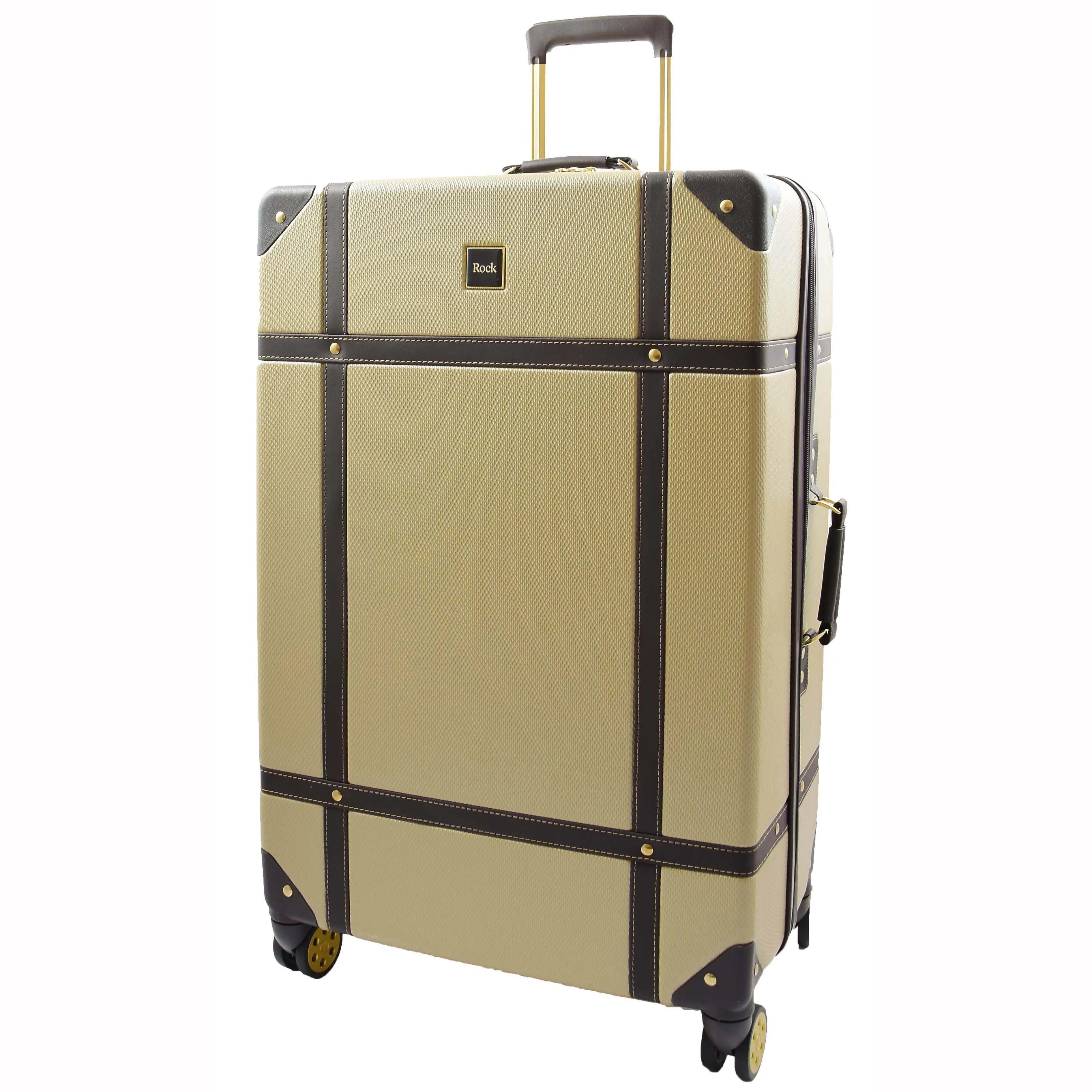 DR515 Travel Luggage with 8 Spinner Wheels Gold