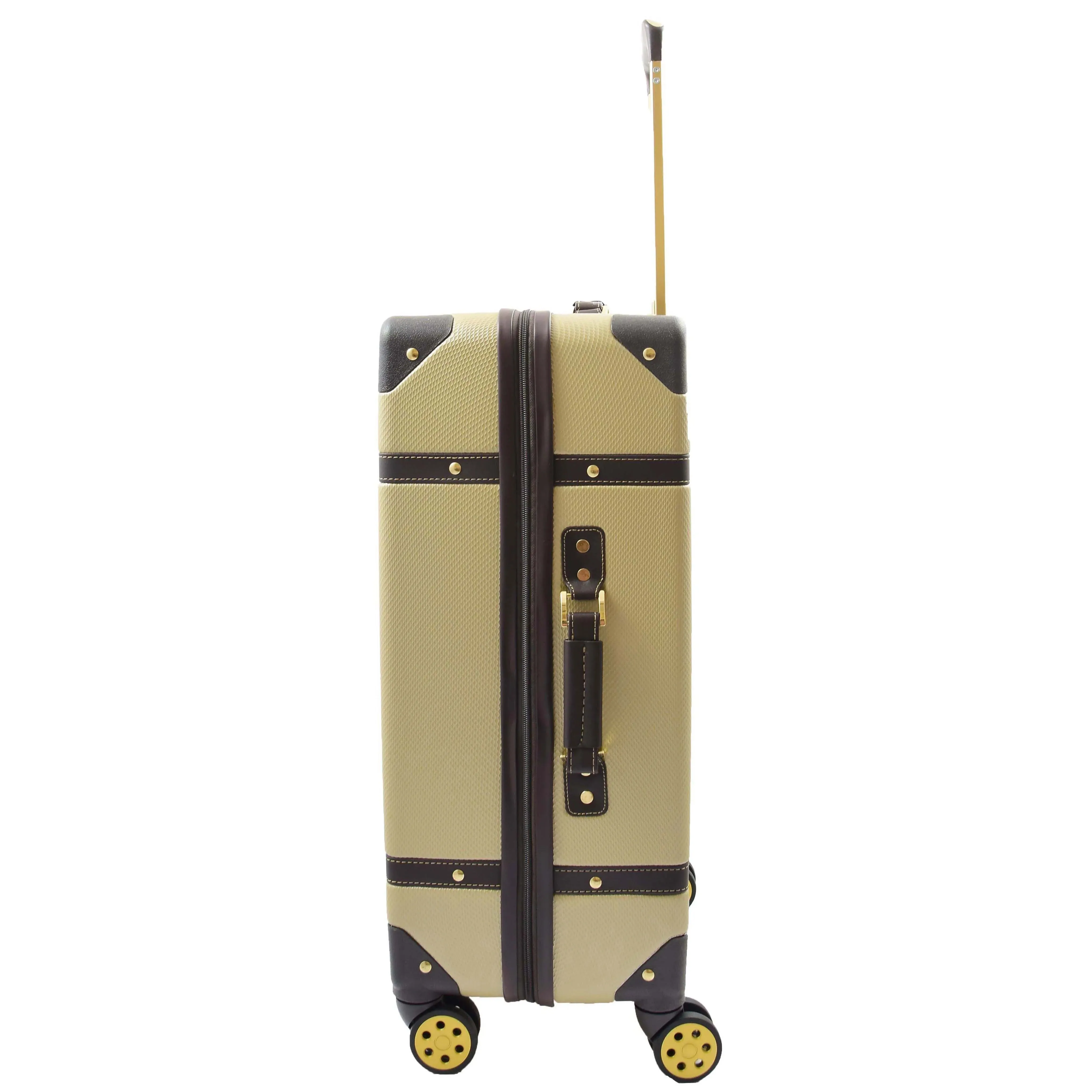 DR515 Travel Luggage with 8 Spinner Wheels Gold