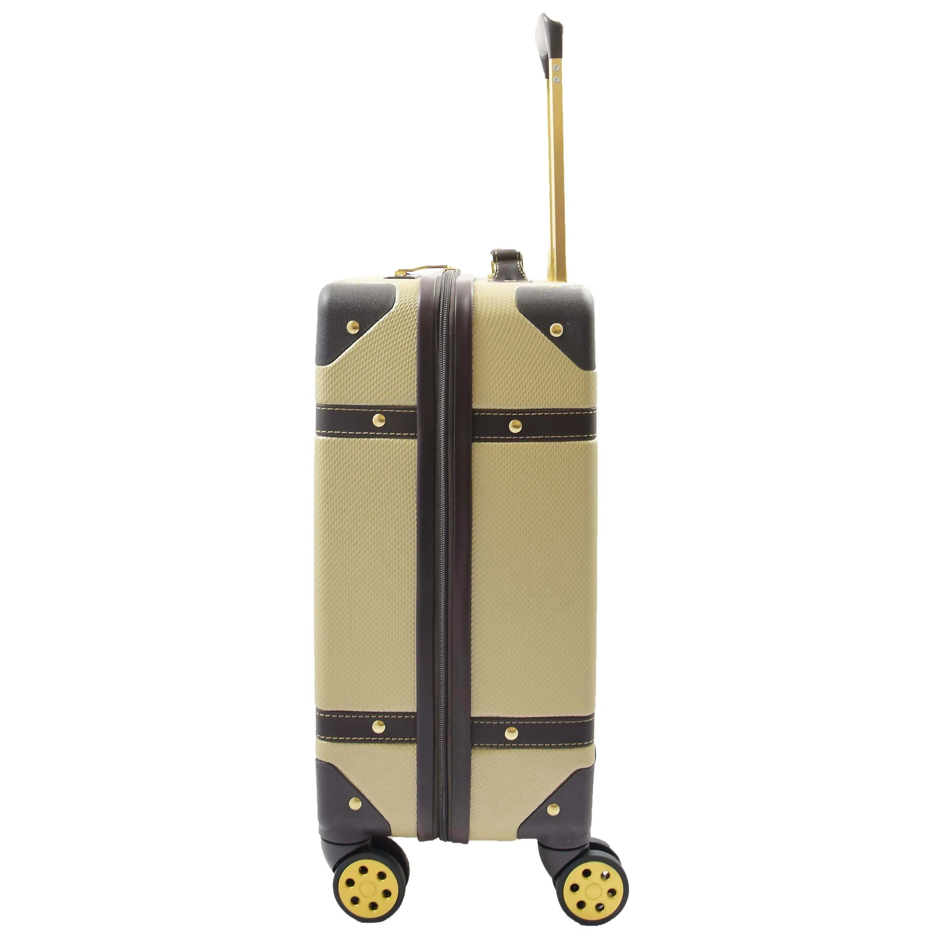 DR515 Travel Luggage with 8 Spinner Wheels Gold