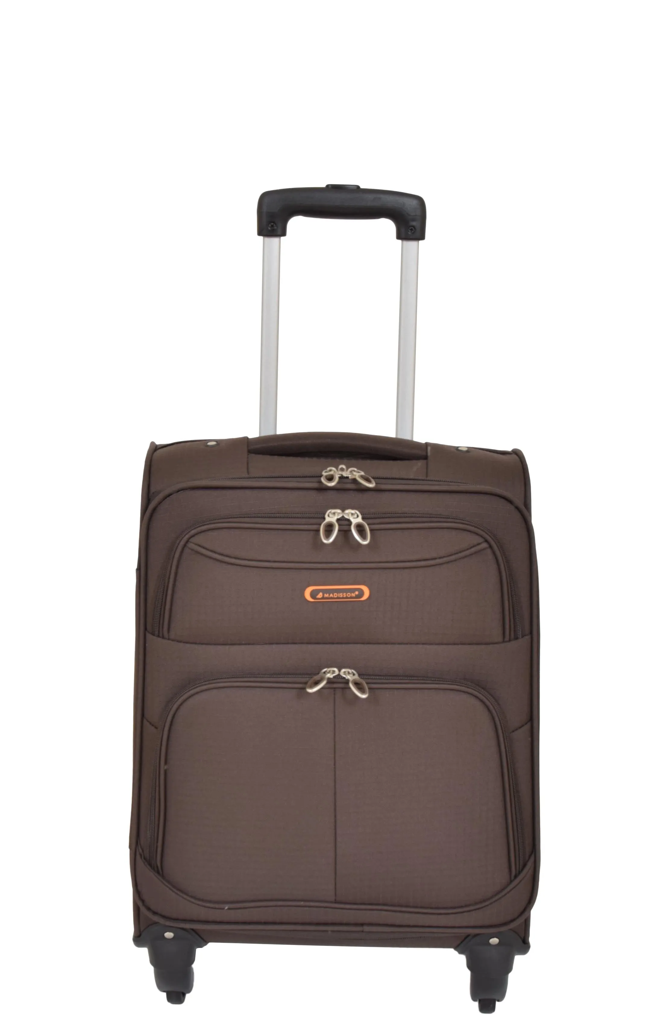 DR526 Soft Cabin Size Wheeled Suitcase Coffee
