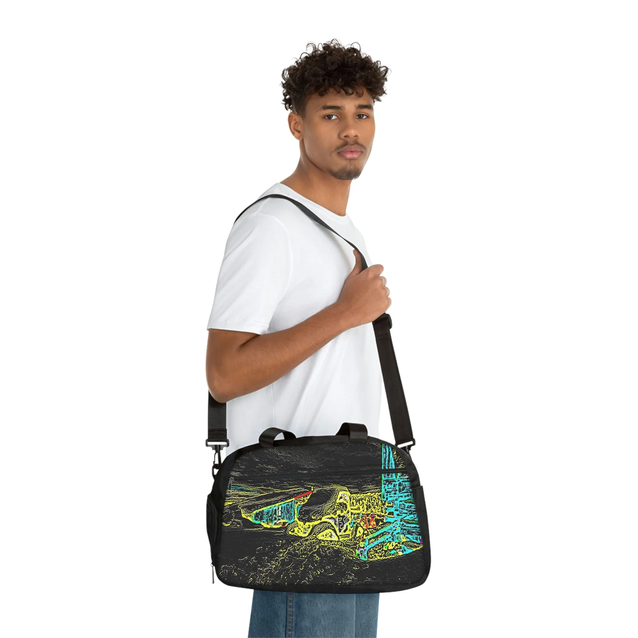 Fitness Handbag ... "Snow Vehicle In Snow Storm At-Rest" ... Circa 12Mar23 ... Central Idaho ... 18-Hours Rendering Time: Original Works ...