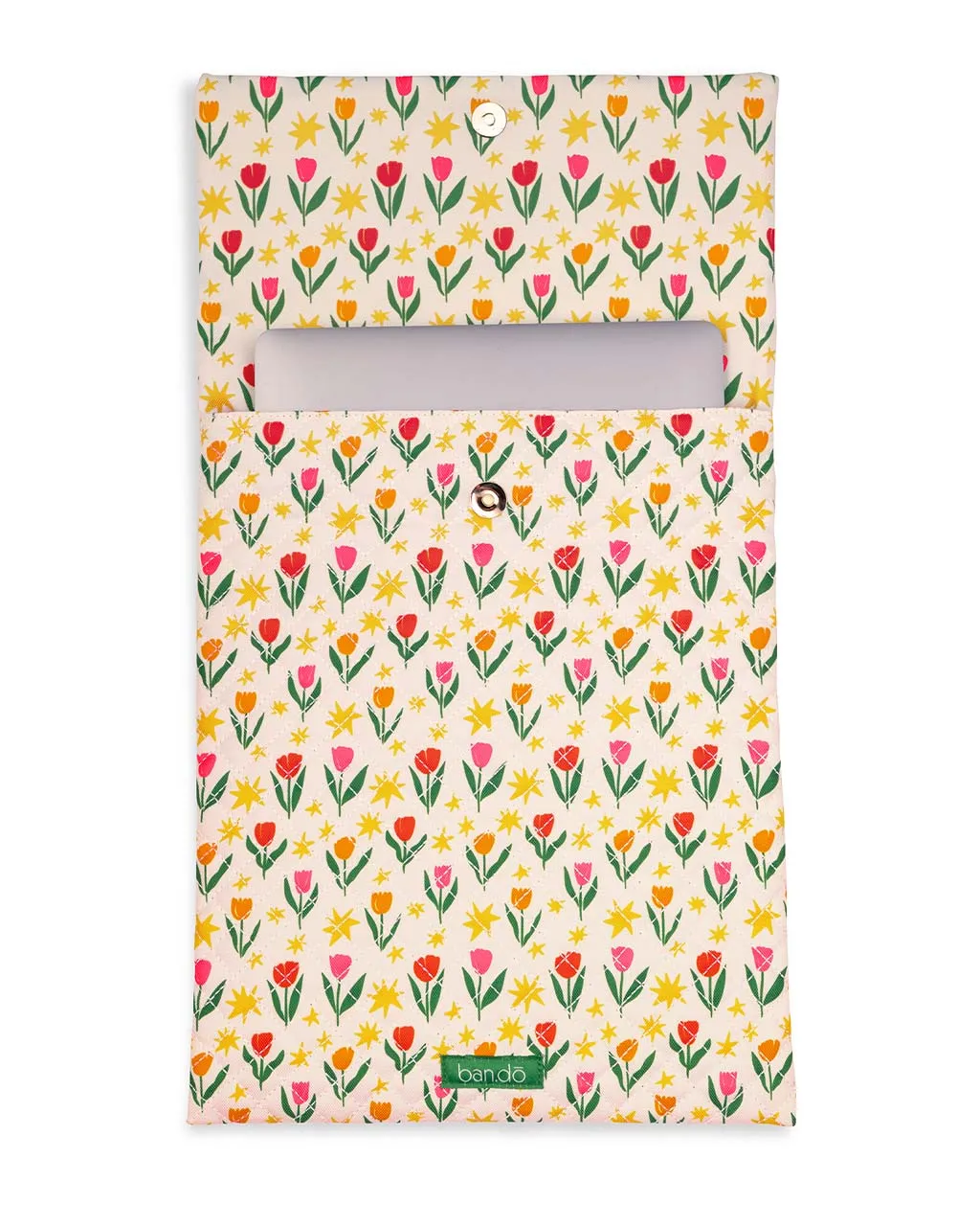 Go-Go Laptop Sleeve - Tulips on Ivory