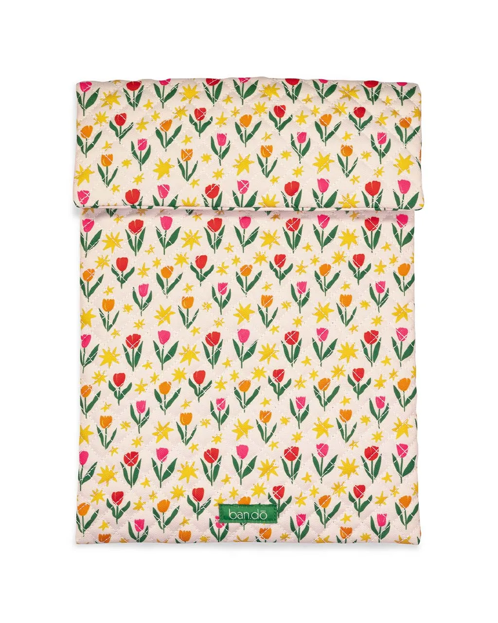 Go-Go Laptop Sleeve - Tulips on Ivory
