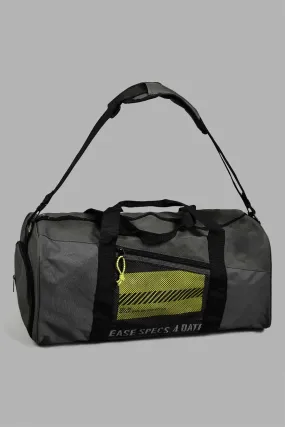 Grey Embellished Duffle Bag