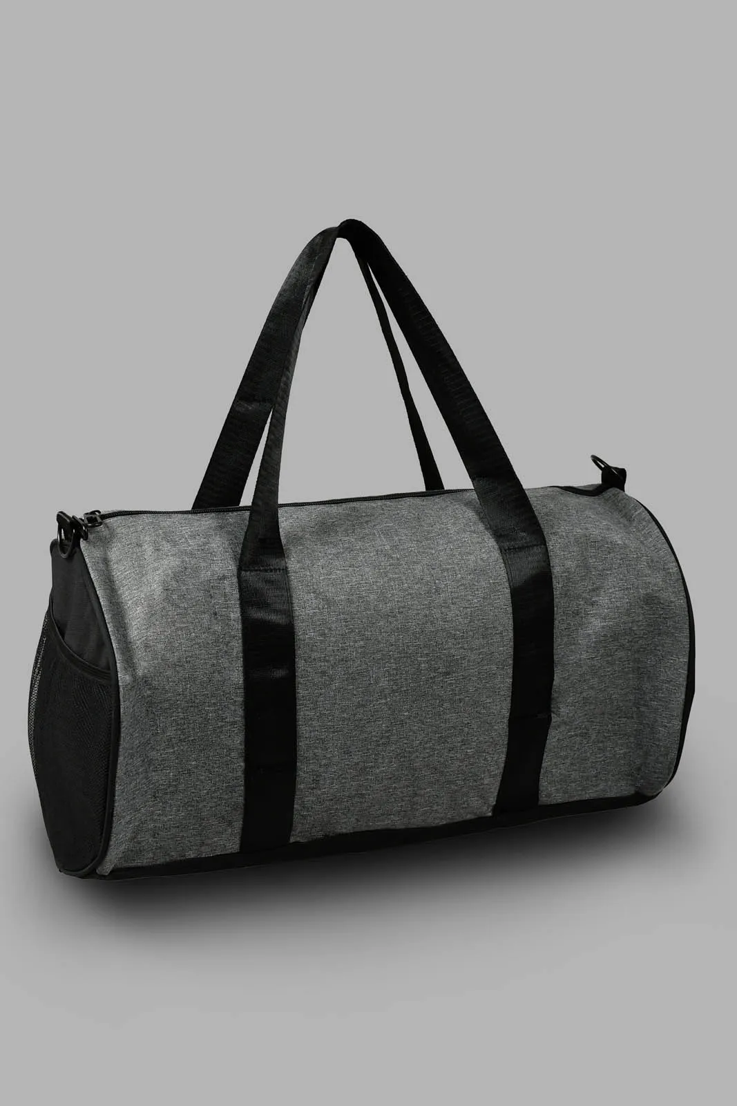 Grey Printed Duffle Bag