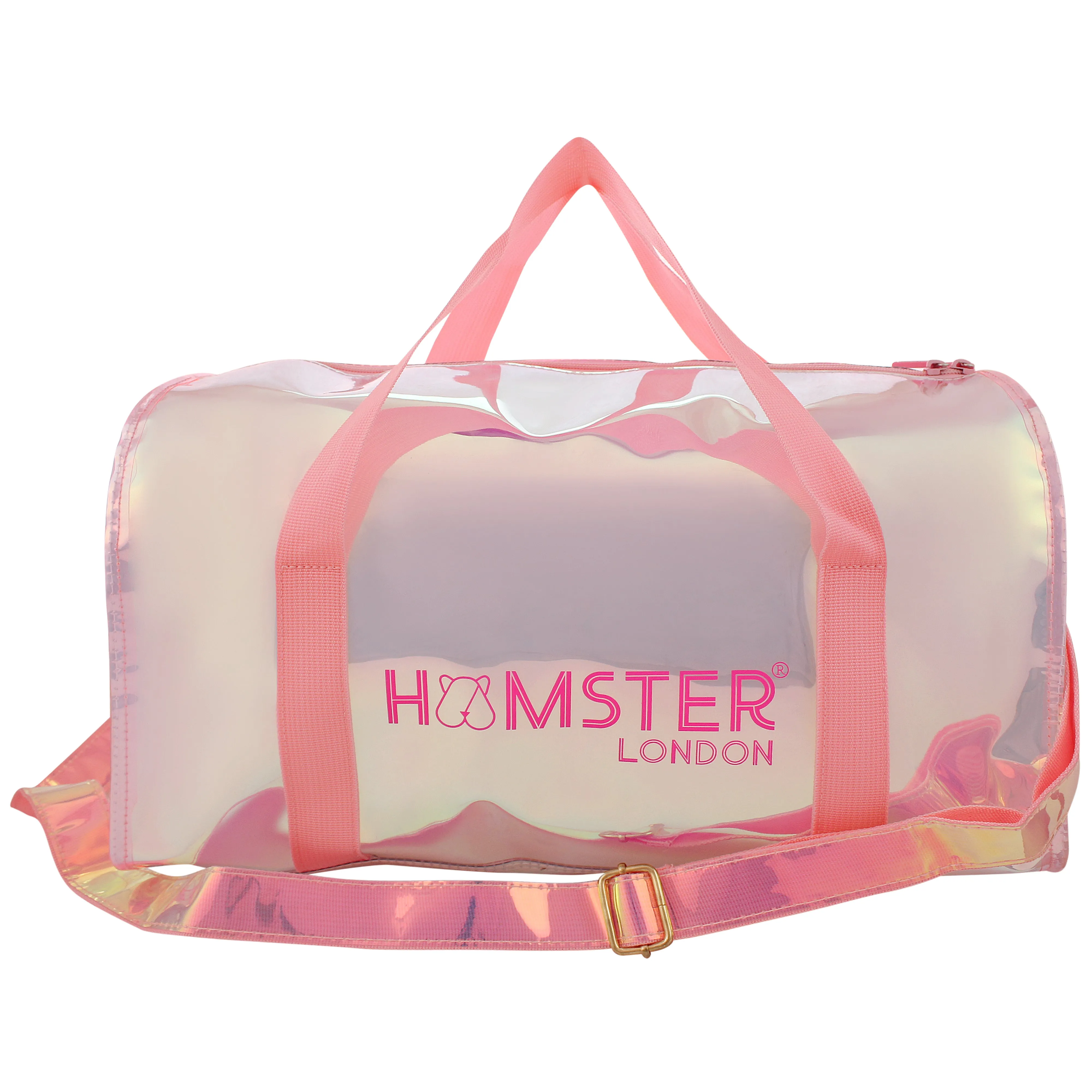 Hamster London Shiny Classic Duffle Bag Pink Large