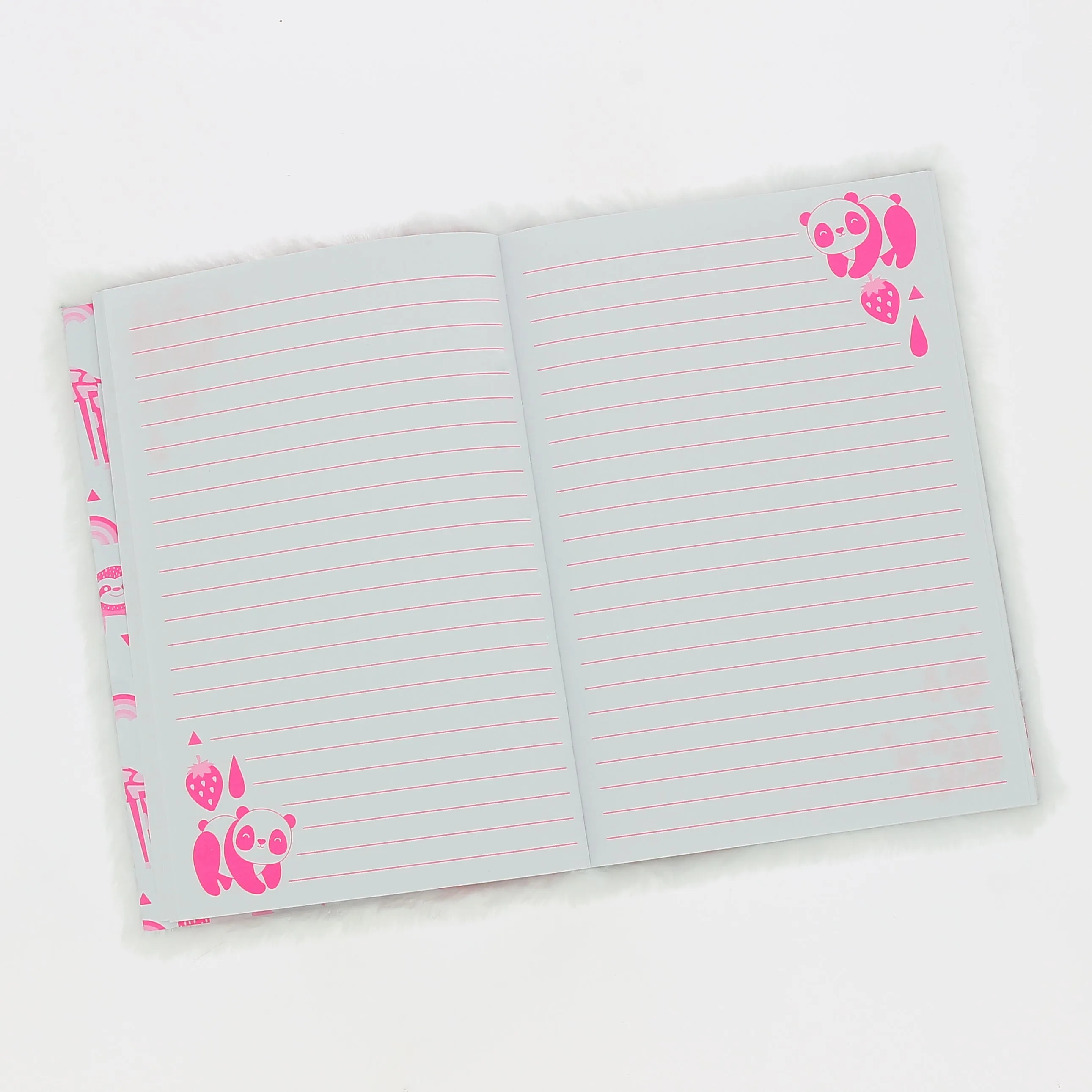 Happy Zoo Just Hanging Plush A5 Ruled Notebook