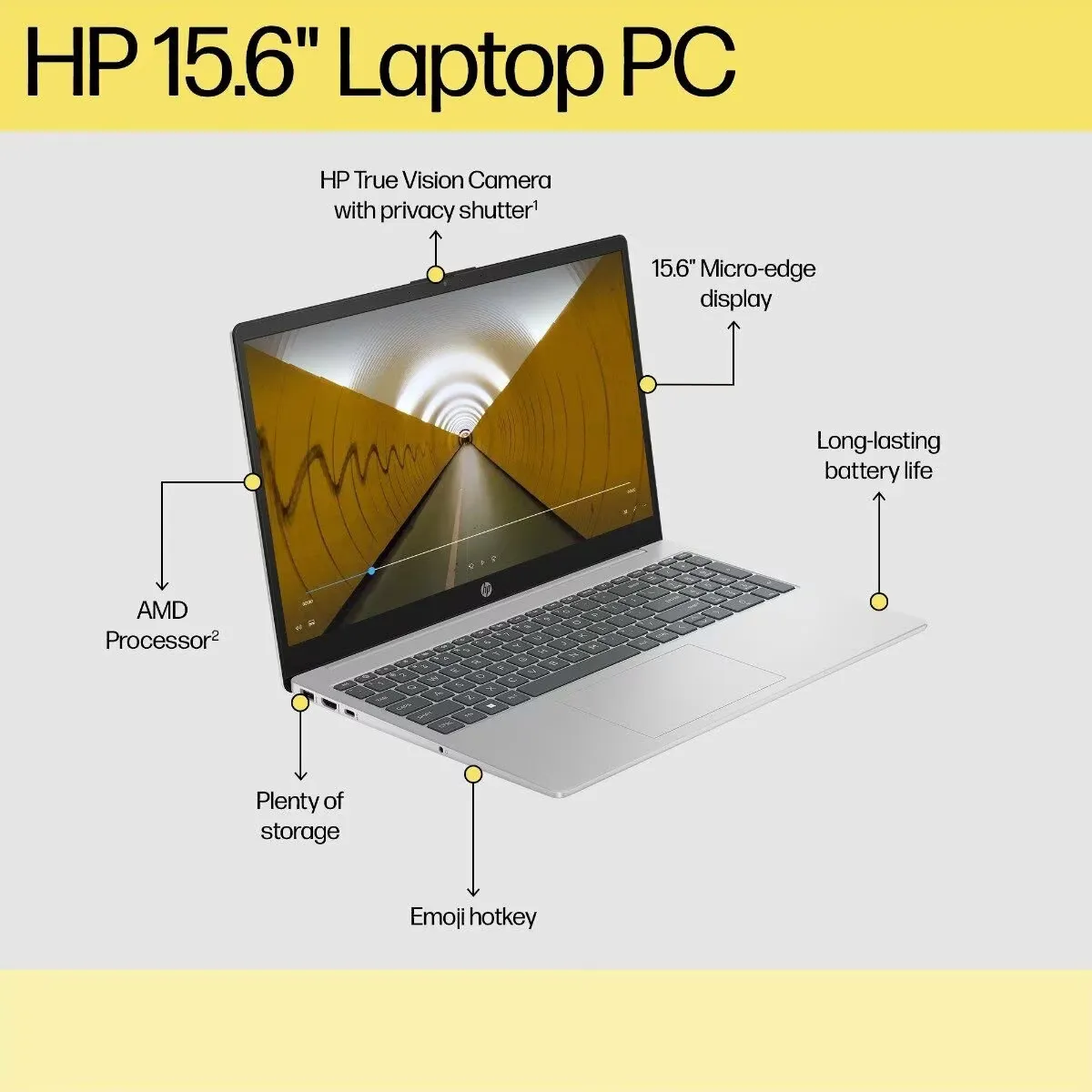 HP 15.6 Inch Laptop - AMD Ryzen™ 5 [15-FC0275AU/15-FC0276AU]
