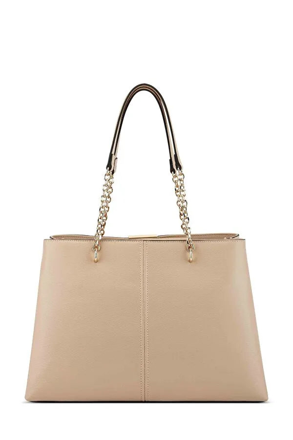 KEYSE JET SET TOTE BAG BEIGE