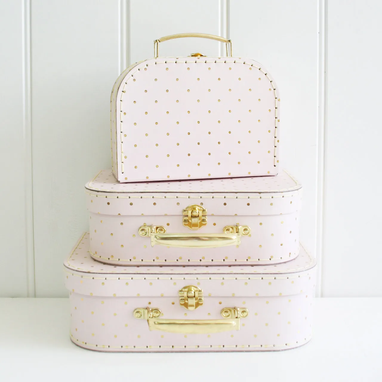 Kids Carry Case Set - Pink/gold