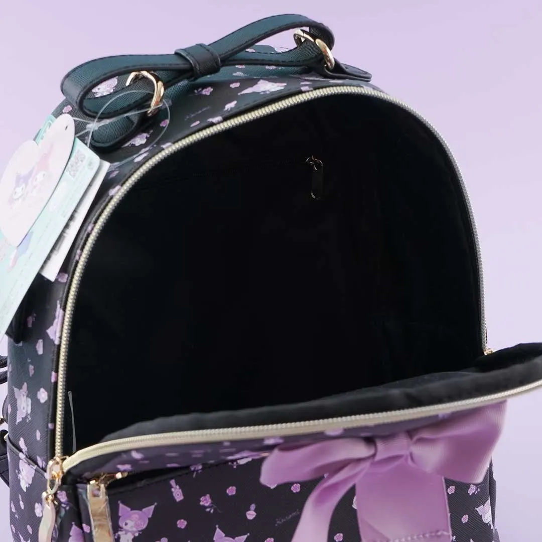 Kuromi Ribbon Backpack - Black