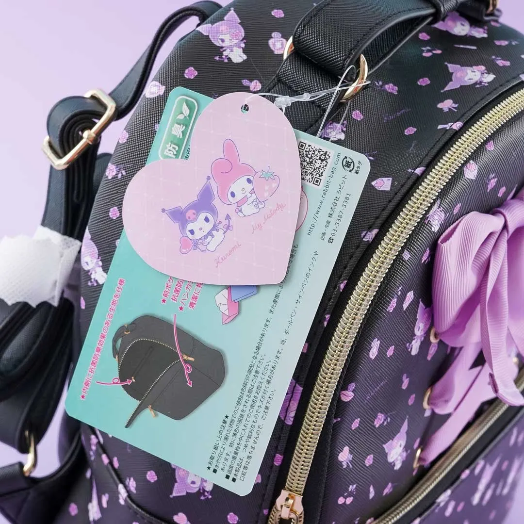 Kuromi Ribbon Backpack - Black