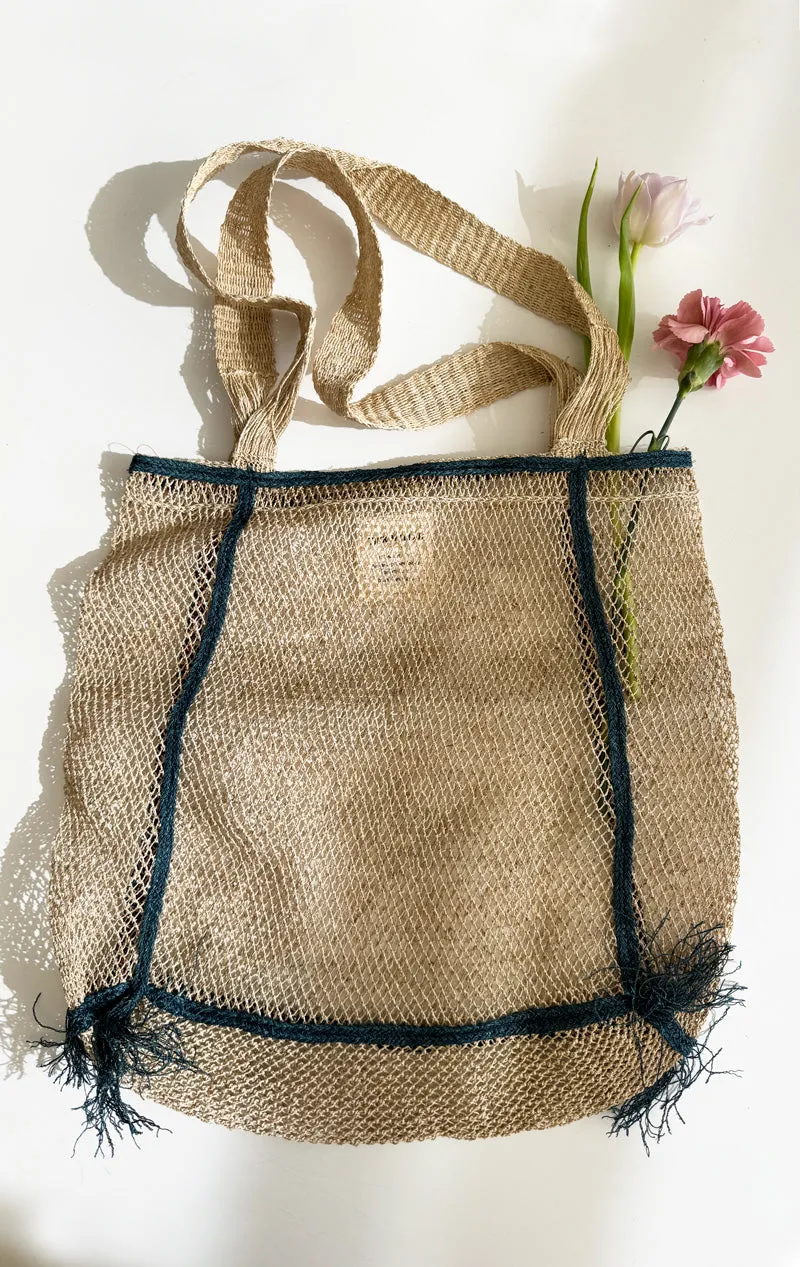 Large Black Piet Tassel tote