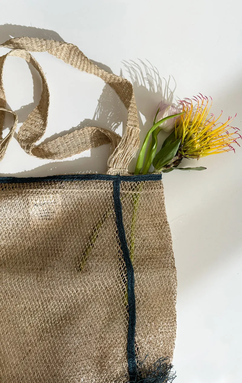 Large Black Piet Tassel tote