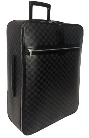 Louis Vuitton Business Pegase 65 Graphite Damier Suitcase Bag Luggage w/ Cover