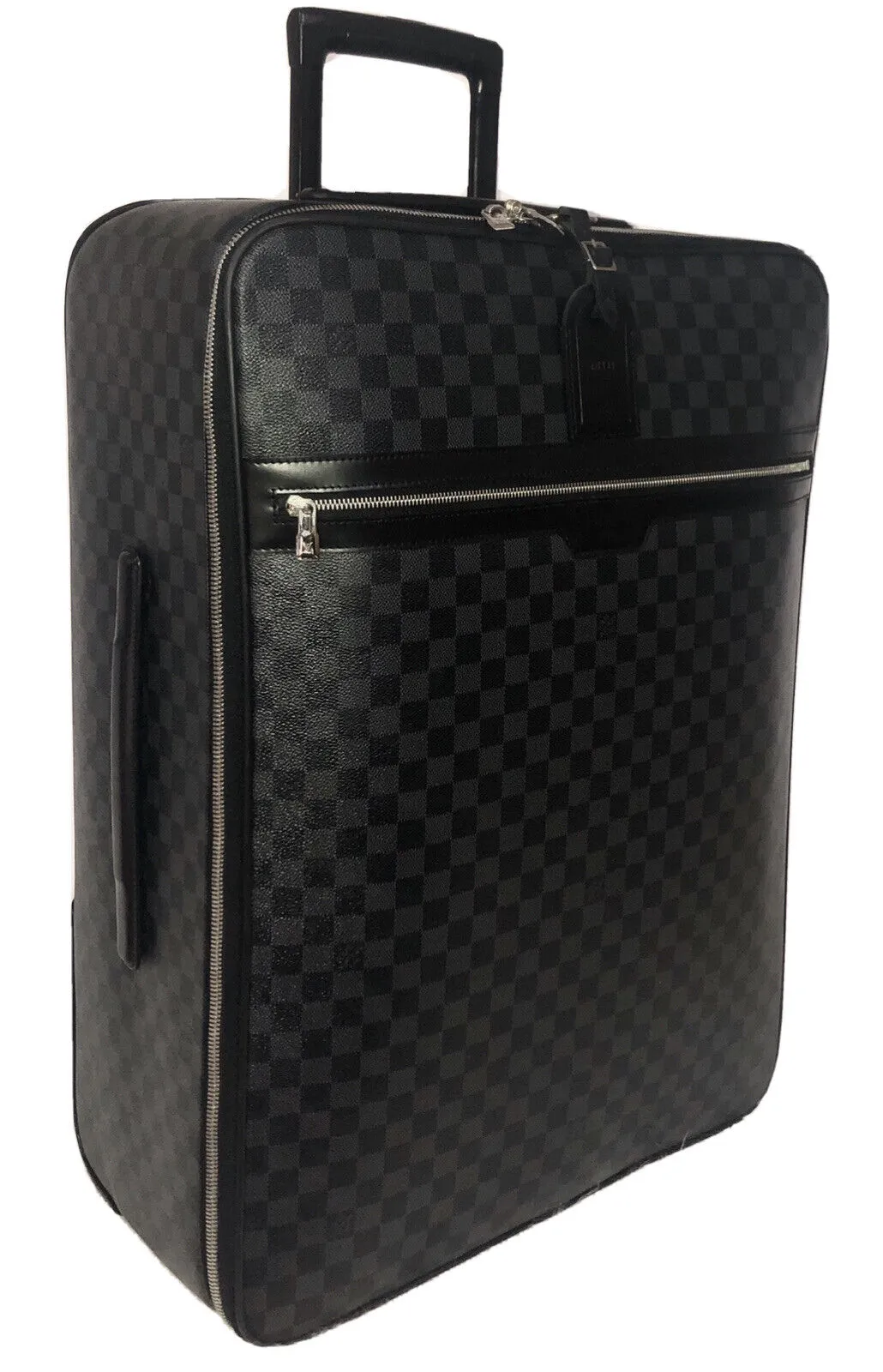 Louis Vuitton Business Pegase 65 Graphite Damier Suitcase Bag Luggage w/ Cover